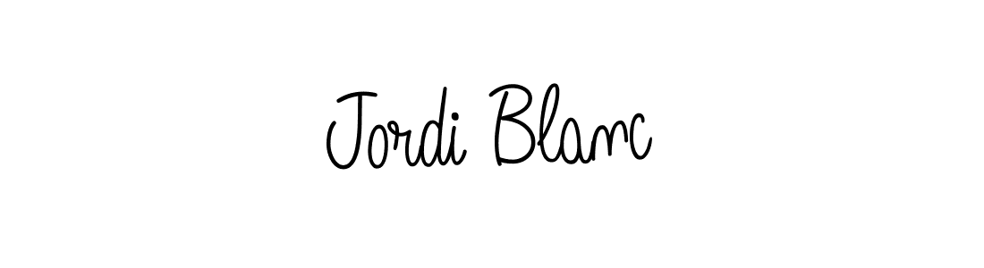 How to make Jordi Blanc name signature. Use Angelique-Rose-font-FFP style for creating short signs online. This is the latest handwritten sign. Jordi Blanc signature style 5 images and pictures png