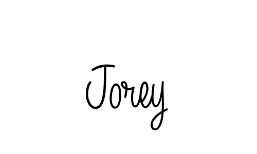 How to make Jorey name signature. Use Angelique-Rose-font-FFP style for creating short signs online. This is the latest handwritten sign. Jorey signature style 5 images and pictures png