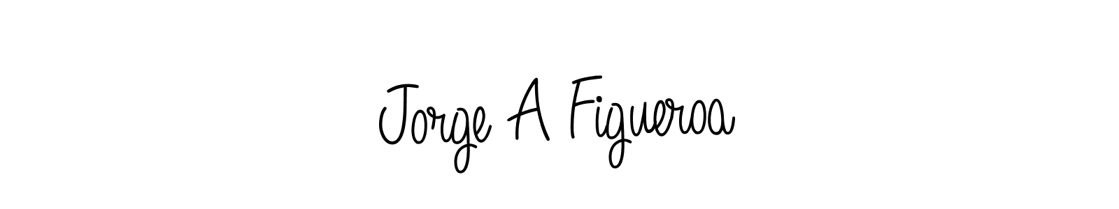 How to make Jorge A Figueroa name signature. Use Angelique-Rose-font-FFP style for creating short signs online. This is the latest handwritten sign. Jorge A Figueroa signature style 5 images and pictures png
