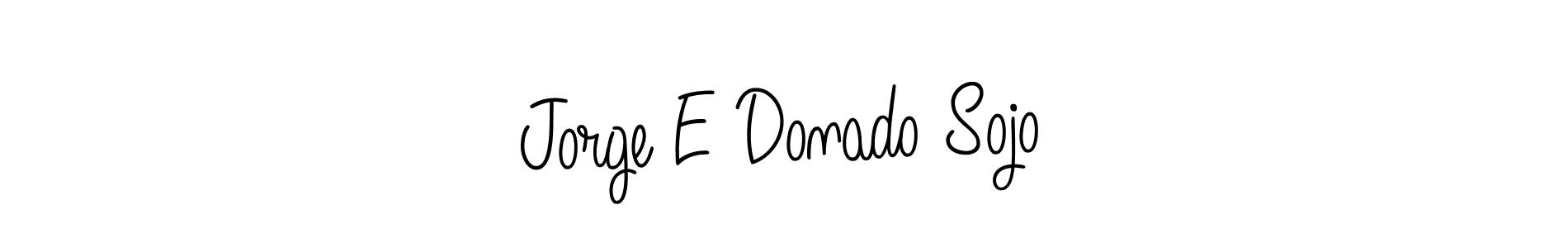 The best way (Angelique-Rose-font-FFP) to make a short signature is to pick only two or three words in your name. The name Jorge E Donado Sojo include a total of six letters. For converting this name. Jorge E Donado Sojo signature style 5 images and pictures png
