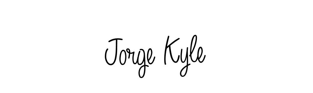 How to make Jorge Kyle name signature. Use Angelique-Rose-font-FFP style for creating short signs online. This is the latest handwritten sign. Jorge Kyle signature style 5 images and pictures png