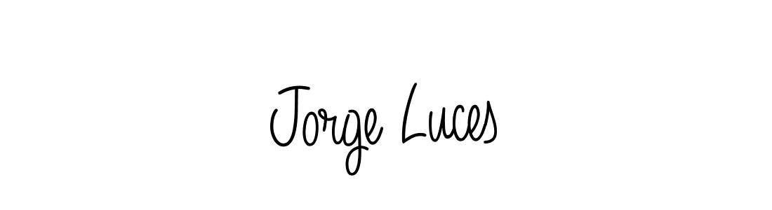 Make a beautiful signature design for name Jorge Luces. With this signature (Angelique-Rose-font-FFP) style, you can create a handwritten signature for free. Jorge Luces signature style 5 images and pictures png