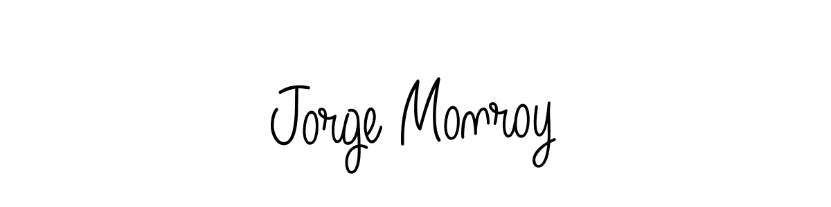 How to make Jorge Monroy name signature. Use Angelique-Rose-font-FFP style for creating short signs online. This is the latest handwritten sign. Jorge Monroy signature style 5 images and pictures png