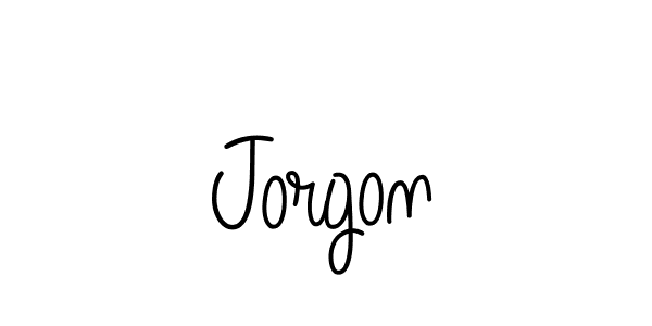 Use a signature maker to create a handwritten signature online. With this signature software, you can design (Angelique-Rose-font-FFP) your own signature for name Jorgon. Jorgon signature style 5 images and pictures png