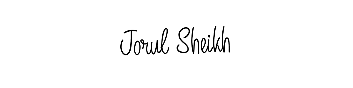Also we have Jorul Sheikh name is the best signature style. Create professional handwritten signature collection using Angelique-Rose-font-FFP autograph style. Jorul Sheikh signature style 5 images and pictures png