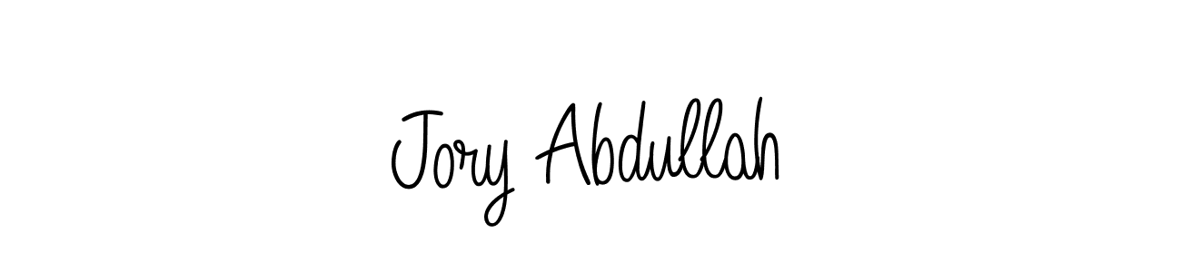The best way (Angelique-Rose-font-FFP) to make a short signature is to pick only two or three words in your name. The name Jory Abdullah include a total of six letters. For converting this name. Jory Abdullah signature style 5 images and pictures png