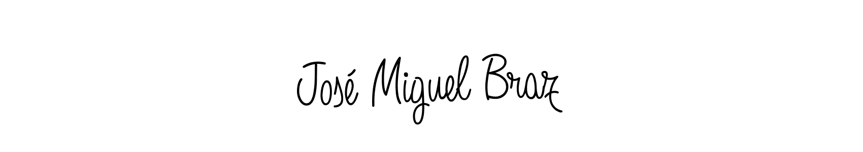 Use a signature maker to create a handwritten signature online. With this signature software, you can design (Angelique-Rose-font-FFP) your own signature for name José Miguel Braz. José Miguel Braz signature style 5 images and pictures png