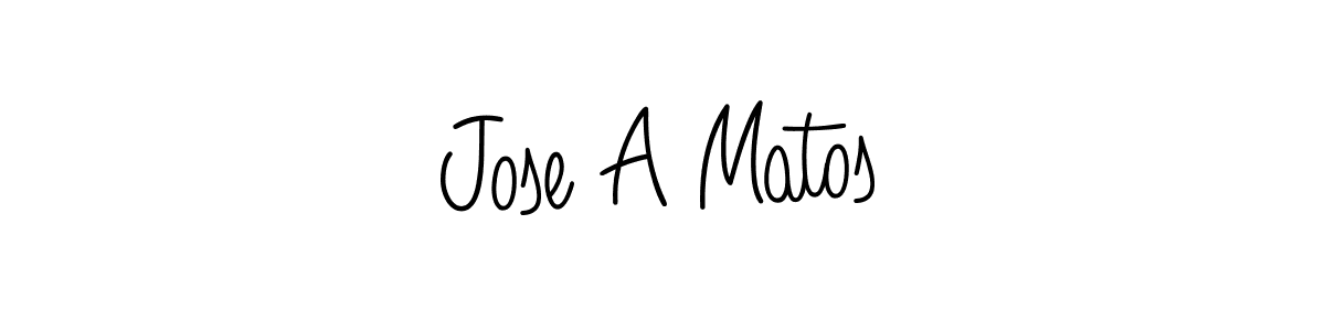 Use a signature maker to create a handwritten signature online. With this signature software, you can design (Angelique-Rose-font-FFP) your own signature for name Jose A Matos. Jose A Matos signature style 5 images and pictures png