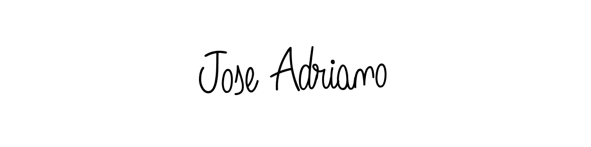 Use a signature maker to create a handwritten signature online. With this signature software, you can design (Angelique-Rose-font-FFP) your own signature for name Jose Adriano. Jose Adriano signature style 5 images and pictures png