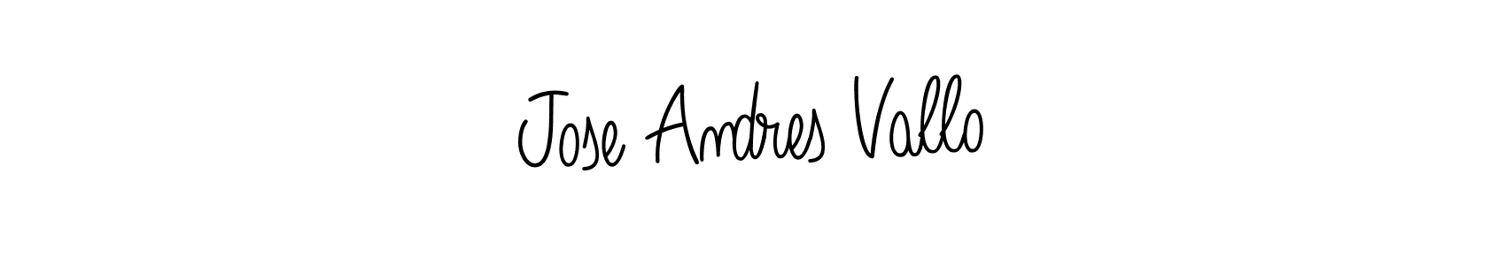 You should practise on your own different ways (Angelique-Rose-font-FFP) to write your name (Jose Andres Vallo) in signature. don't let someone else do it for you. Jose Andres Vallo signature style 5 images and pictures png