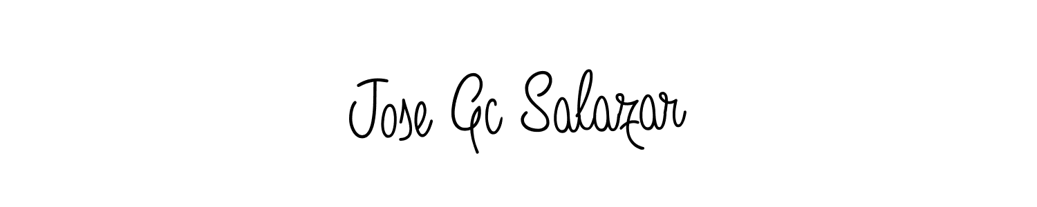You should practise on your own different ways (Angelique-Rose-font-FFP) to write your name (Jose Gc Salazar) in signature. don't let someone else do it for you. Jose Gc Salazar signature style 5 images and pictures png