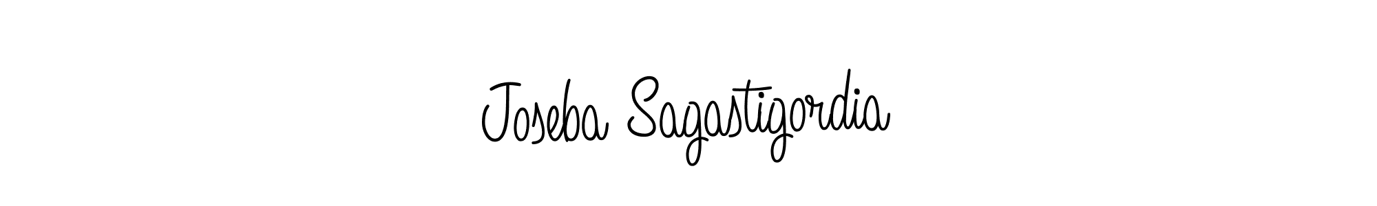 You should practise on your own different ways (Angelique-Rose-font-FFP) to write your name (Joseba Sagastigordia) in signature. don't let someone else do it for you. Joseba Sagastigordia signature style 5 images and pictures png