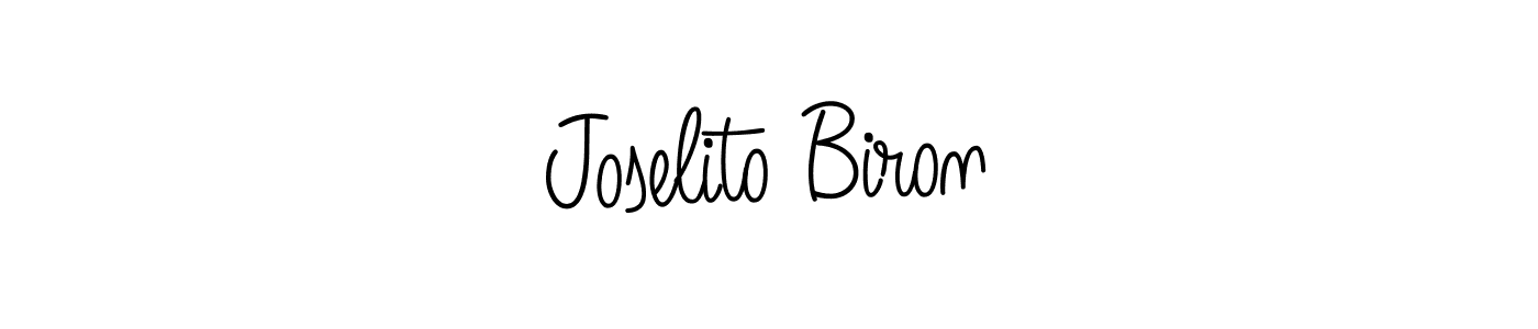 Joselito Biron stylish signature style. Best Handwritten Sign (Angelique-Rose-font-FFP) for my name. Handwritten Signature Collection Ideas for my name Joselito Biron. Joselito Biron signature style 5 images and pictures png