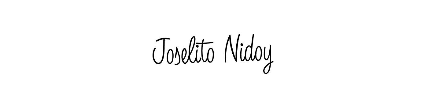 How to make Joselito Nidoy signature? Angelique-Rose-font-FFP is a professional autograph style. Create handwritten signature for Joselito Nidoy name. Joselito Nidoy signature style 5 images and pictures png