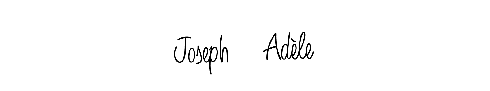 The best way (Angelique-Rose-font-FFP) to make a short signature is to pick only two or three words in your name. The name Joseph    Adèle include a total of six letters. For converting this name. Joseph    Adèle signature style 5 images and pictures png