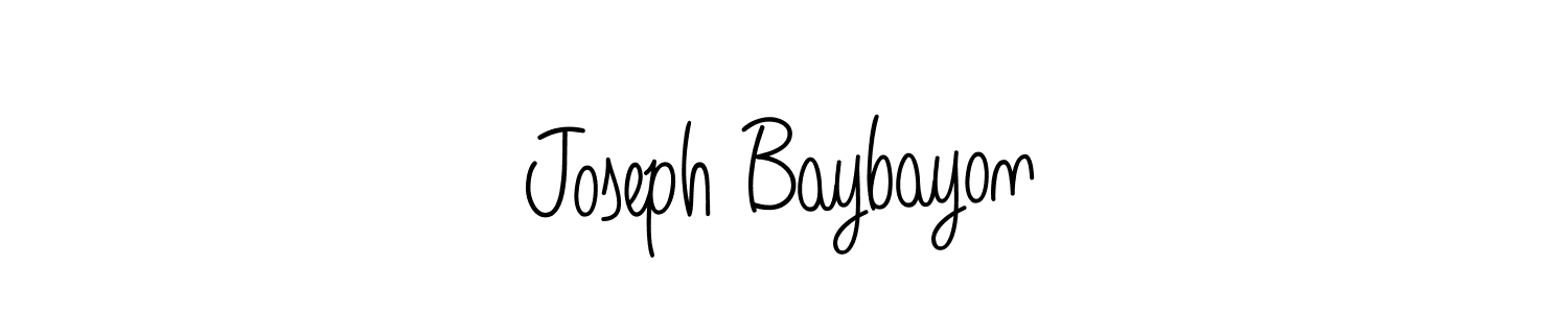 Use a signature maker to create a handwritten signature online. With this signature software, you can design (Angelique-Rose-font-FFP) your own signature for name Joseph Baybayon. Joseph Baybayon signature style 5 images and pictures png