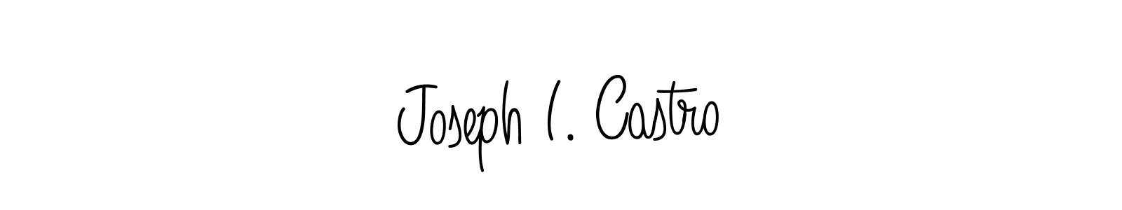You should practise on your own different ways (Angelique-Rose-font-FFP) to write your name (Joseph I. Castro) in signature. don't let someone else do it for you. Joseph I. Castro signature style 5 images and pictures png