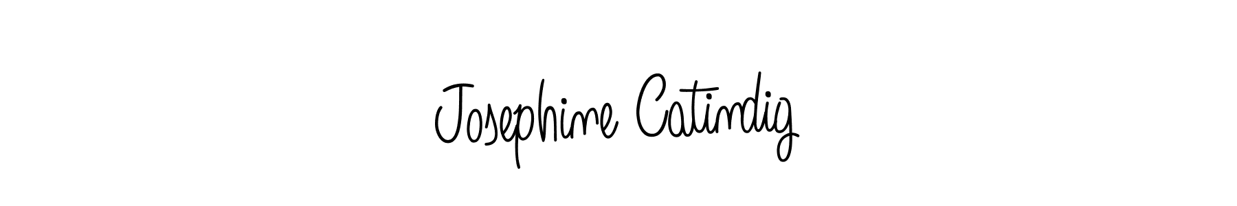 The best way (Angelique-Rose-font-FFP) to make a short signature is to pick only two or three words in your name. The name Josephine Catindig include a total of six letters. For converting this name. Josephine Catindig signature style 5 images and pictures png