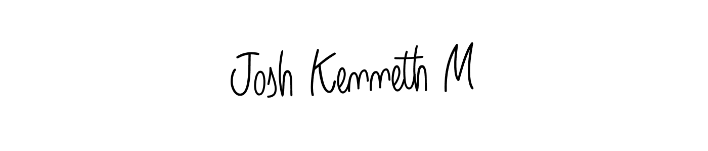 The best way (Angelique-Rose-font-FFP) to make a short signature is to pick only two or three words in your name. The name Josh Kenneth M include a total of six letters. For converting this name. Josh Kenneth M signature style 5 images and pictures png