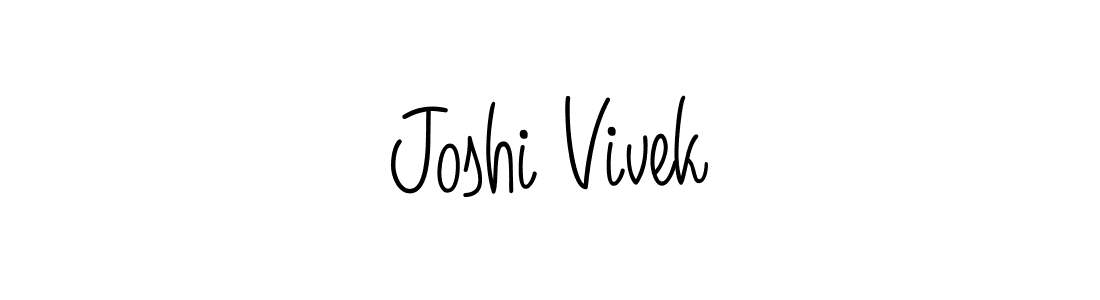 How to make Joshi Vivek name signature. Use Angelique-Rose-font-FFP style for creating short signs online. This is the latest handwritten sign. Joshi Vivek signature style 5 images and pictures png