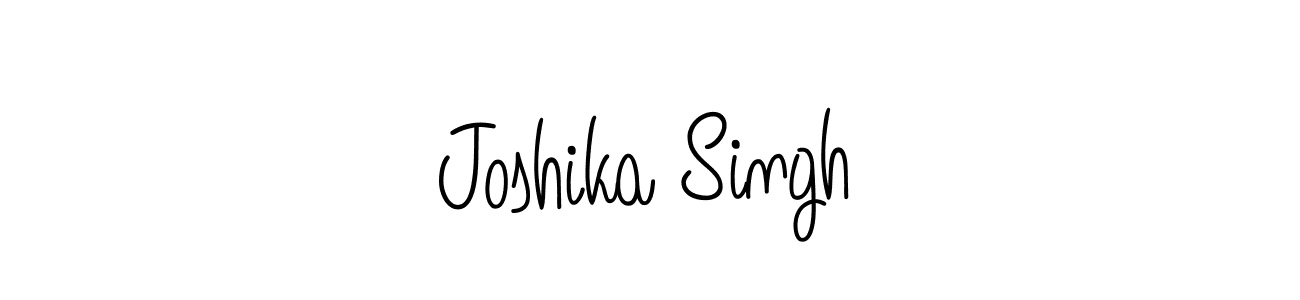Use a signature maker to create a handwritten signature online. With this signature software, you can design (Angelique-Rose-font-FFP) your own signature for name Joshika Singh. Joshika Singh signature style 5 images and pictures png