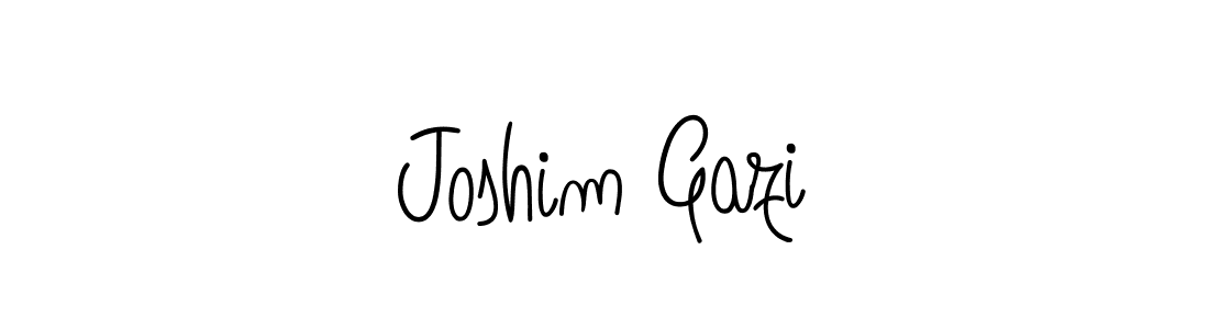 You should practise on your own different ways (Angelique-Rose-font-FFP) to write your name (Joshim Gazi) in signature. don't let someone else do it for you. Joshim Gazi signature style 5 images and pictures png