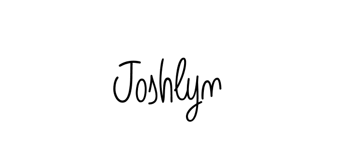 You should practise on your own different ways (Angelique-Rose-font-FFP) to write your name (Joshlyn) in signature. don't let someone else do it for you. Joshlyn signature style 5 images and pictures png