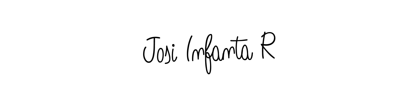 The best way (Angelique-Rose-font-FFP) to make a short signature is to pick only two or three words in your name. The name Josi Infanta R include a total of six letters. For converting this name. Josi Infanta R signature style 5 images and pictures png