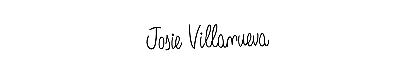 You should practise on your own different ways (Angelique-Rose-font-FFP) to write your name (Josie Villanueva) in signature. don't let someone else do it for you. Josie Villanueva signature style 5 images and pictures png