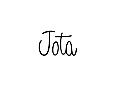 Jota stylish signature style. Best Handwritten Sign (Angelique-Rose-font-FFP) for my name. Handwritten Signature Collection Ideas for my name Jota. Jota signature style 5 images and pictures png
