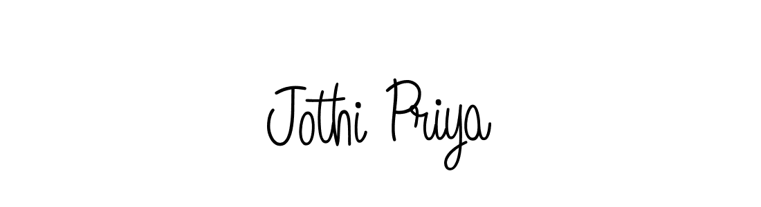 Use a signature maker to create a handwritten signature online. With this signature software, you can design (Angelique-Rose-font-FFP) your own signature for name Jothi Priya. Jothi Priya signature style 5 images and pictures png