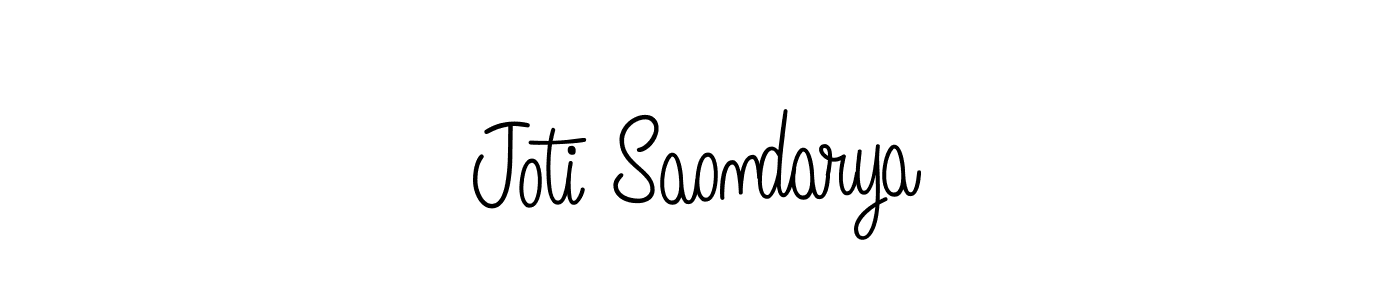 How to make Joti Saondarya signature? Angelique-Rose-font-FFP is a professional autograph style. Create handwritten signature for Joti Saondarya name. Joti Saondarya signature style 5 images and pictures png