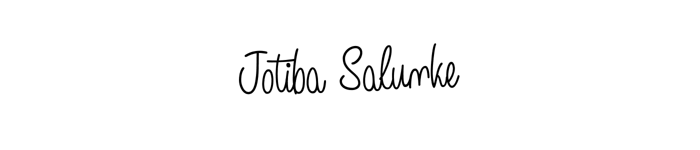 Jotiba Salunke stylish signature style. Best Handwritten Sign (Angelique-Rose-font-FFP) for my name. Handwritten Signature Collection Ideas for my name Jotiba Salunke. Jotiba Salunke signature style 5 images and pictures png