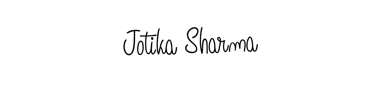 You should practise on your own different ways (Angelique-Rose-font-FFP) to write your name (Jotika Sharma) in signature. don't let someone else do it for you. Jotika Sharma signature style 5 images and pictures png