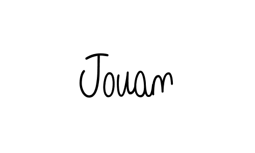 How to make Jouan name signature. Use Angelique-Rose-font-FFP style for creating short signs online. This is the latest handwritten sign. Jouan signature style 5 images and pictures png