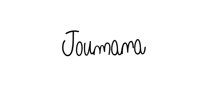 You should practise on your own different ways (Angelique-Rose-font-FFP) to write your name (Joumana) in signature. don't let someone else do it for you. Joumana signature style 5 images and pictures png