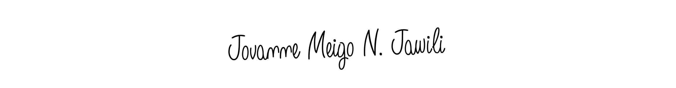 Create a beautiful signature design for name Jovanne Meigo N. Jawili. With this signature (Angelique-Rose-font-FFP) fonts, you can make a handwritten signature for free. Jovanne Meigo N. Jawili signature style 5 images and pictures png