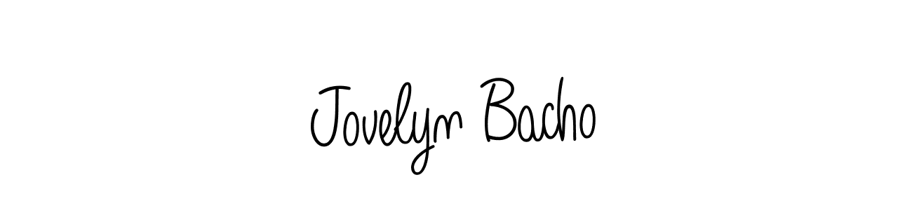 Angelique-Rose-font-FFP is a professional signature style that is perfect for those who want to add a touch of class to their signature. It is also a great choice for those who want to make their signature more unique. Get Jovelyn Bacho name to fancy signature for free. Jovelyn Bacho signature style 5 images and pictures png