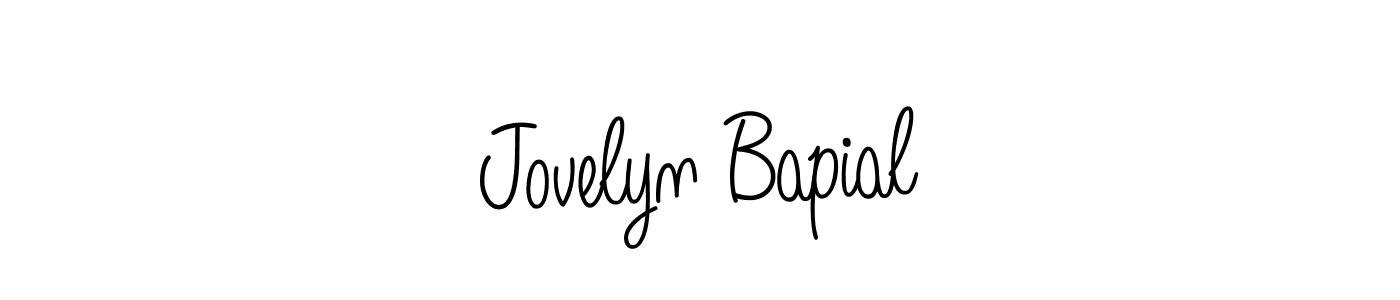 Make a beautiful signature design for name Jovelyn Bapial. With this signature (Angelique-Rose-font-FFP) style, you can create a handwritten signature for free. Jovelyn Bapial signature style 5 images and pictures png