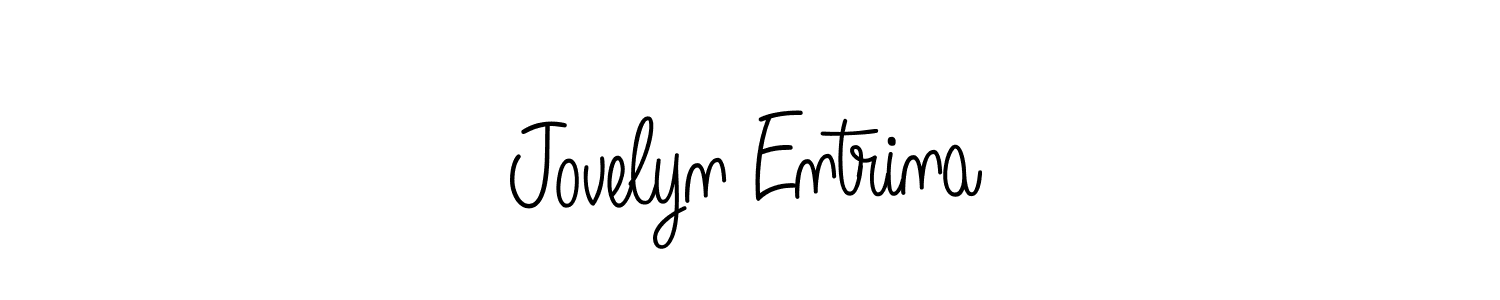 Use a signature maker to create a handwritten signature online. With this signature software, you can design (Angelique-Rose-font-FFP) your own signature for name Jovelyn Entrina. Jovelyn Entrina signature style 5 images and pictures png