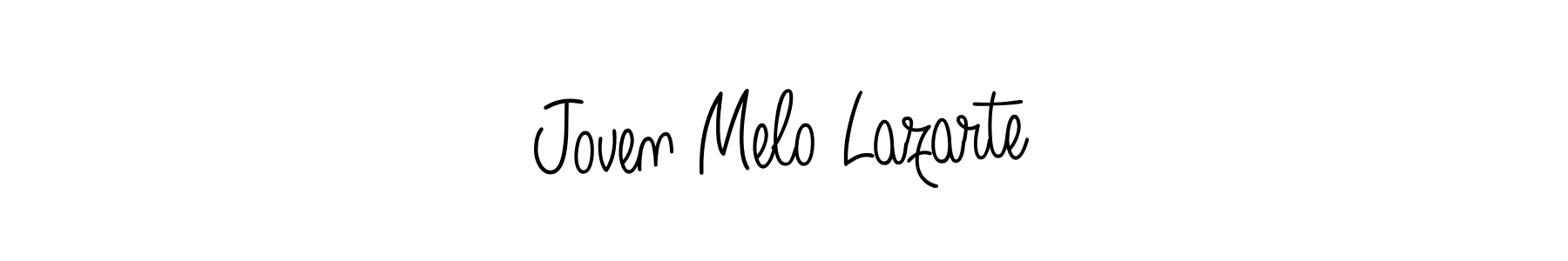 How to make Joven Melo Lazarte name signature. Use Angelique-Rose-font-FFP style for creating short signs online. This is the latest handwritten sign. Joven Melo Lazarte signature style 5 images and pictures png