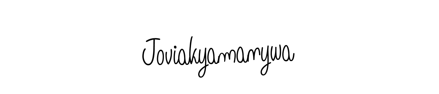 How to make Joviakyamanywa name signature. Use Angelique-Rose-font-FFP style for creating short signs online. This is the latest handwritten sign. Joviakyamanywa signature style 5 images and pictures png