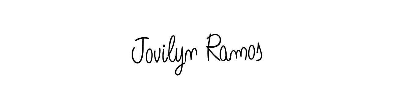 Use a signature maker to create a handwritten signature online. With this signature software, you can design (Angelique-Rose-font-FFP) your own signature for name Jovilyn Ramos. Jovilyn Ramos signature style 5 images and pictures png