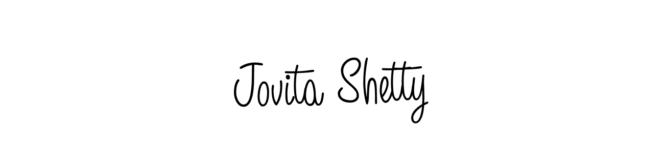 How to make Jovita Shetty name signature. Use Angelique-Rose-font-FFP style for creating short signs online. This is the latest handwritten sign. Jovita Shetty signature style 5 images and pictures png