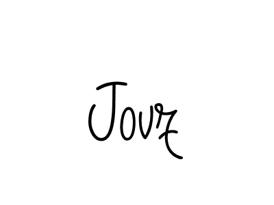 Design your own signature with our free online signature maker. With this signature software, you can create a handwritten (Angelique-Rose-font-FFP) signature for name Jovz. Jovz signature style 5 images and pictures png