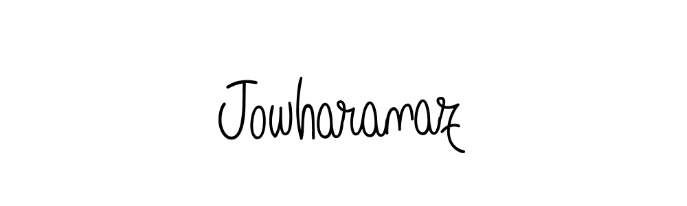 How to make Jowharanaz name signature. Use Angelique-Rose-font-FFP style for creating short signs online. This is the latest handwritten sign. Jowharanaz signature style 5 images and pictures png