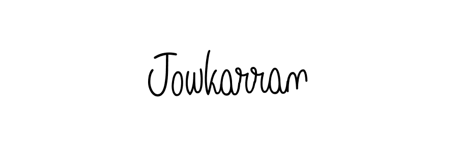 Create a beautiful signature design for name Jowkarran. With this signature (Angelique-Rose-font-FFP) fonts, you can make a handwritten signature for free. Jowkarran signature style 5 images and pictures png