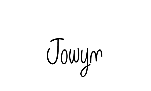 Design your own signature with our free online signature maker. With this signature software, you can create a handwritten (Angelique-Rose-font-FFP) signature for name Jowyn. Jowyn signature style 5 images and pictures png