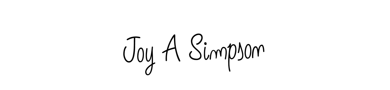 How to make Joy A Simpson name signature. Use Angelique-Rose-font-FFP style for creating short signs online. This is the latest handwritten sign. Joy A Simpson signature style 5 images and pictures png