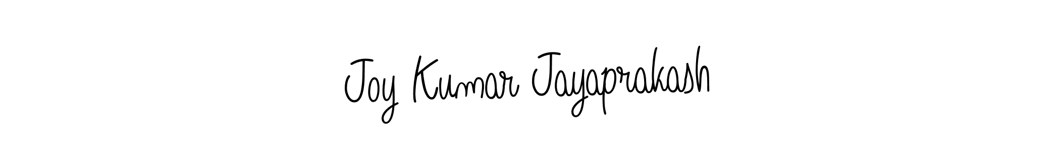 Create a beautiful signature design for name Joy Kumar Jayaprakash. With this signature (Angelique-Rose-font-FFP) fonts, you can make a handwritten signature for free. Joy Kumar Jayaprakash signature style 5 images and pictures png